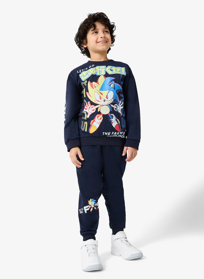 Sega Kids Sonic Sweatshirt And Sweatpants - Image 1